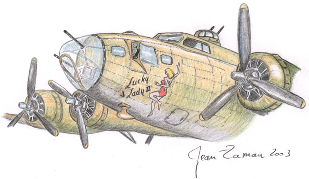 foto: De Lucky Lady II, getekend door Jean Zaman
